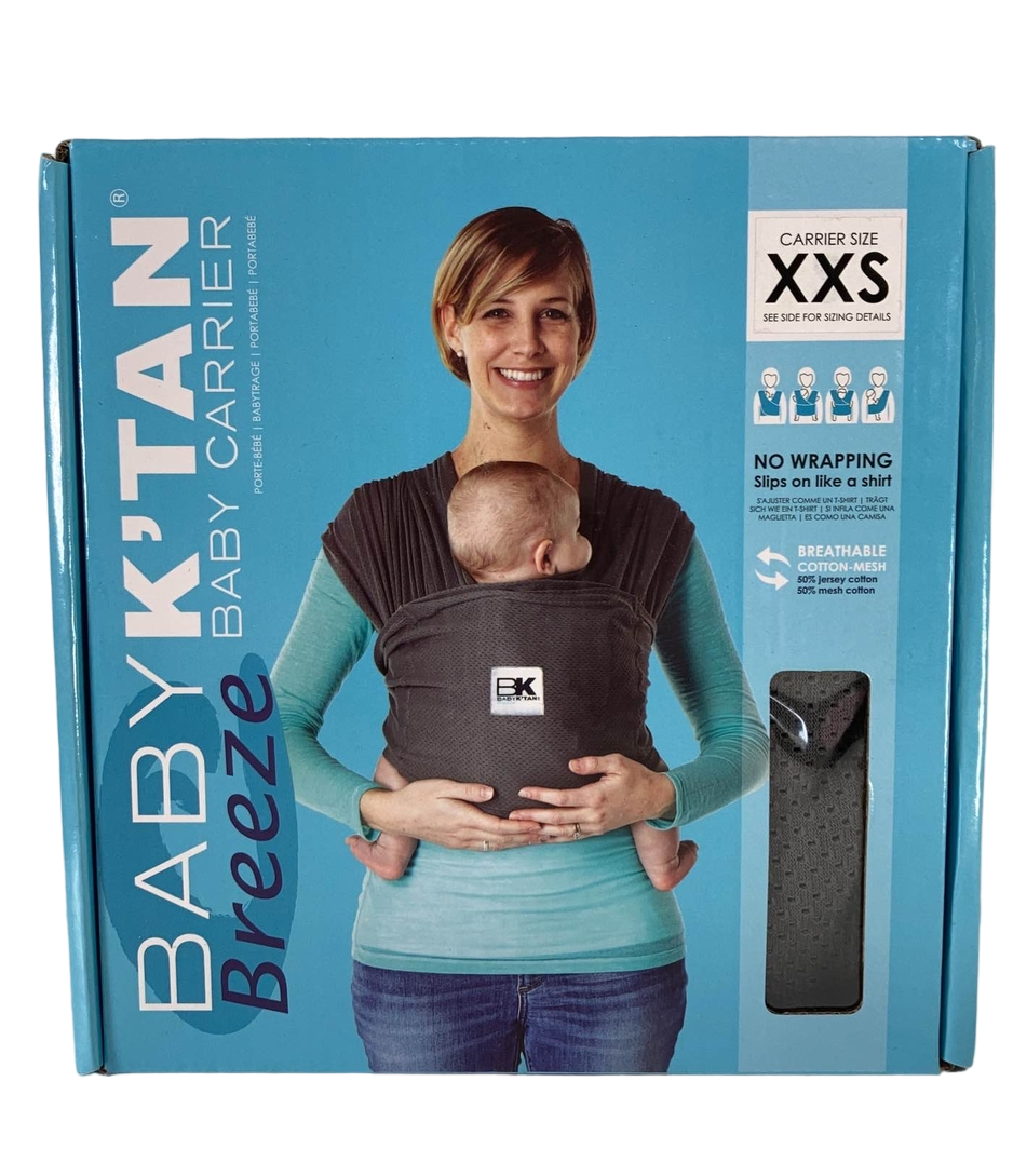  Baby K'tan Baby Carrier, XXS, Breeze, Charcoal