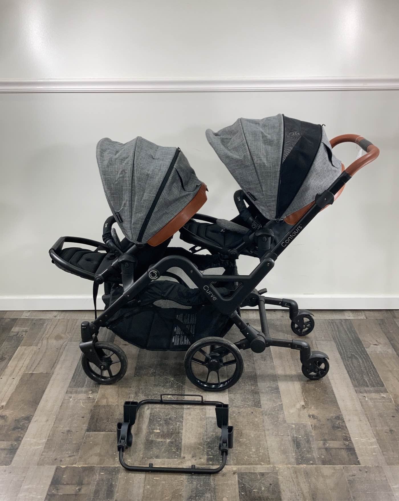  Contours Curve Double Stroller, 2020, Graphite Gray