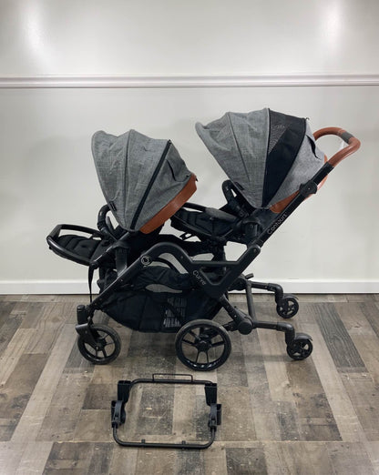  Contours Curve Double Stroller, 2020, Graphite Gray