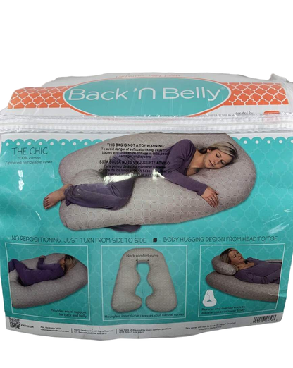  Leachco Back ‘n Belly Bliss Pregnancy Pillow, Soothing White