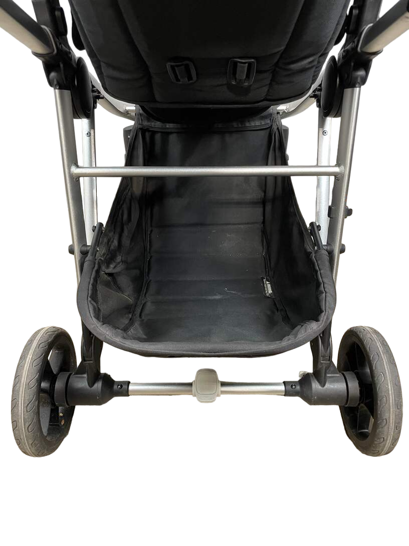  Mockingbird Single To Double Stroller, 2020, Silver With Black Leather, Windowpane, Sea