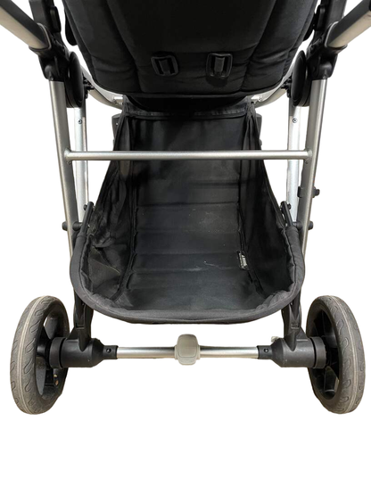  Mockingbird Single To Double Stroller, 2020, Silver With Black Leather, Windowpane, Sea