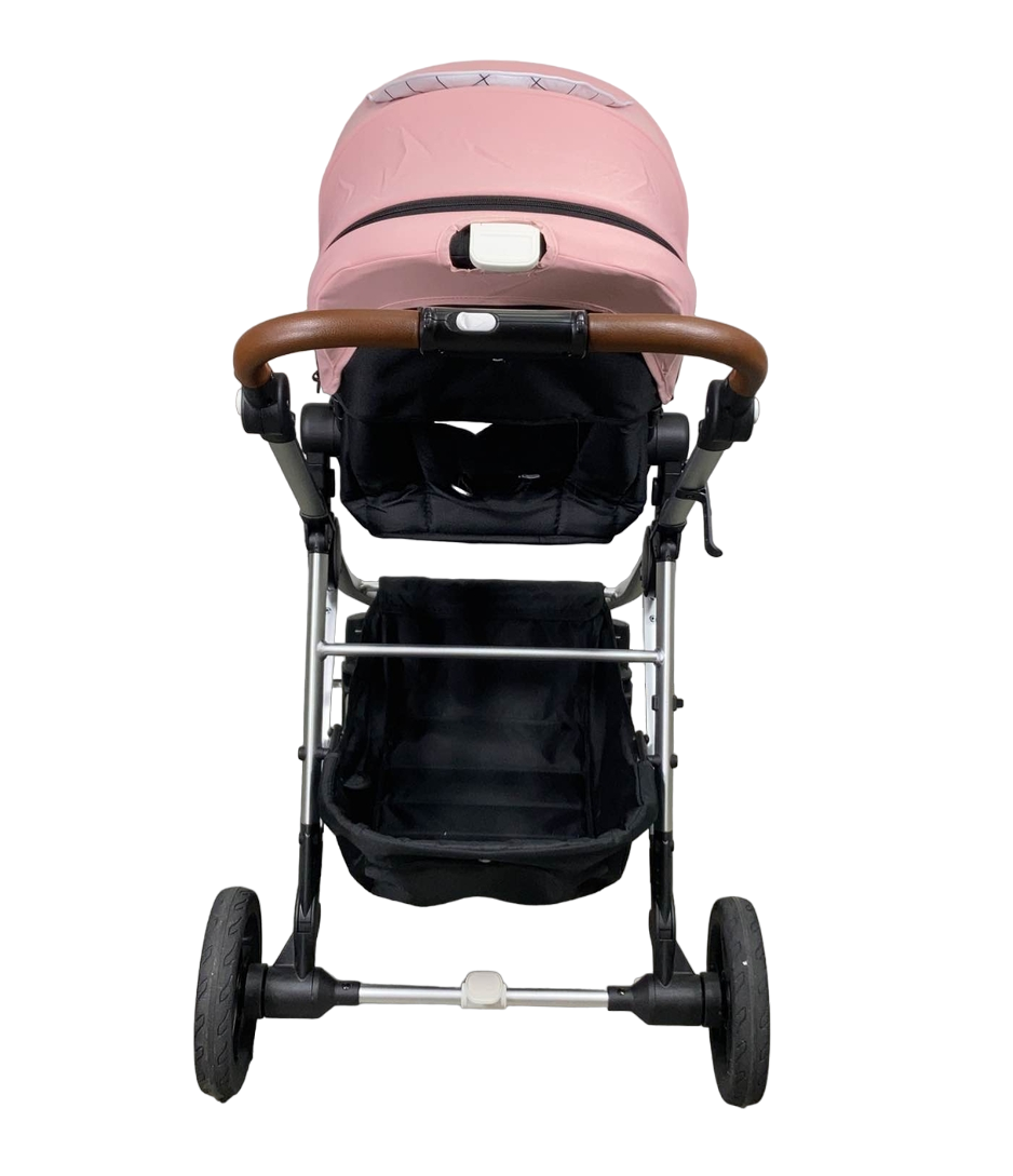  Mockingbird Single To Double Stroller, 2022, Silver With Penny Leather, Windowpane, Bloom