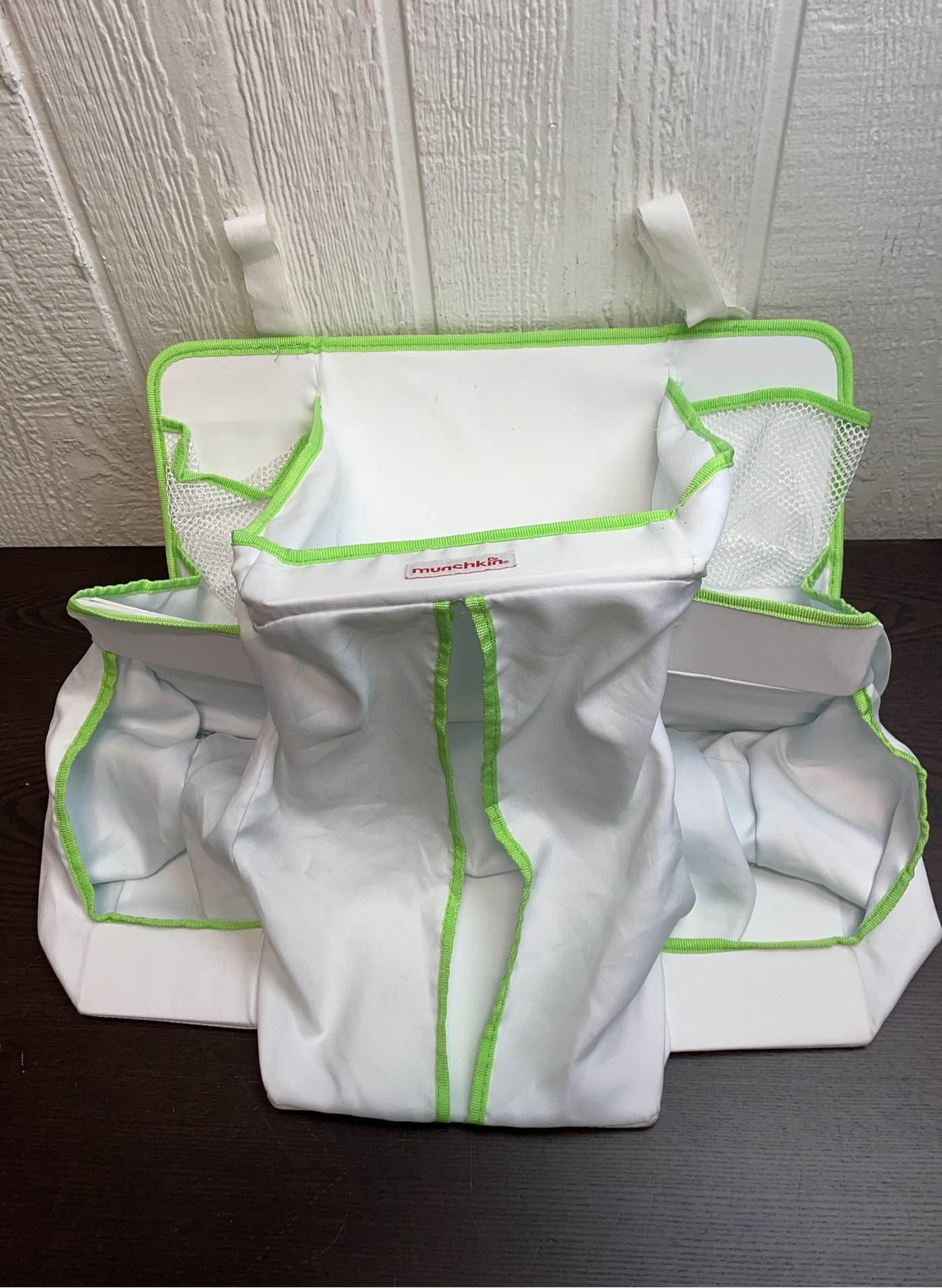  Munchkin Hanging Diaper Caddy, White And Green