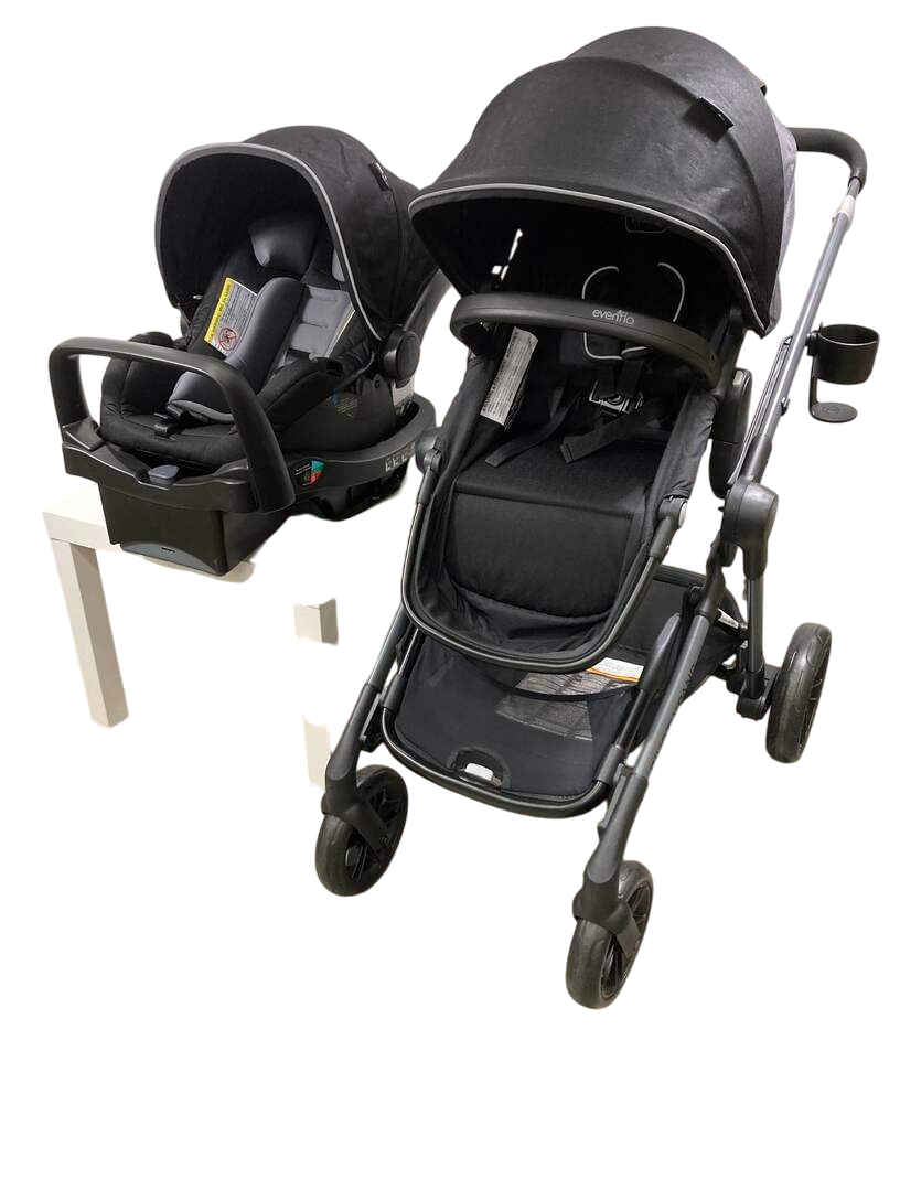  Evenflo Pivot Xpand Modular Travel System Stroller, 2022, Ayrshire Black