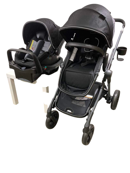  Evenflo Pivot Xpand Modular Travel System Stroller, 2022, Ayrshire Black