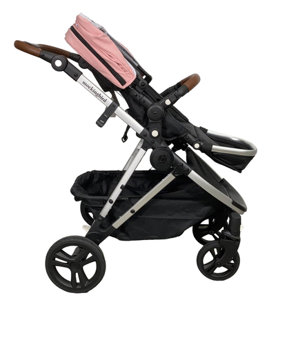  Mockingbird Single Stroller, Bloom, 2023, Watercolor Drops, Silver With Penny Leather