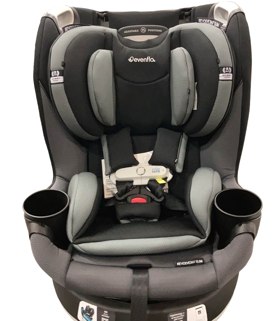  Evenflo Gold Revolve 360 Slim 2-in-1 Rotational Car Seat With SensorSafe, 2023, Obsidian Black