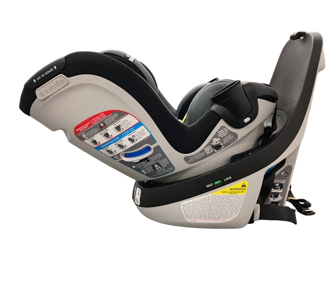  Evenflo Gold Revolve 360 Slim 2-in-1 Rotational Car Seat With SensorSafe, 2023, Obsidian Black