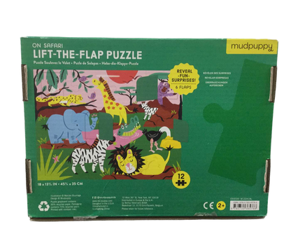  Mudpuppy On Safari Lift-the-Flap Puzzle