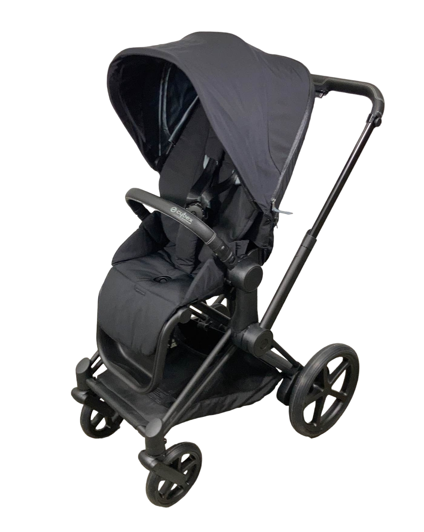  Cybex E-PRIAM Electric Stroller, Matte Black, Deep Black, 2021