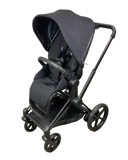  Cybex E-PRIAM Electric Stroller, Matte Black, Deep Black, 2021