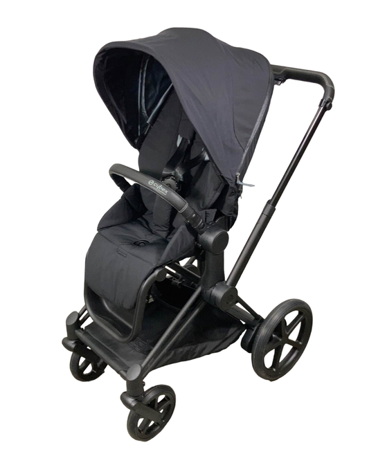  Cybex E-PRIAM Electric Stroller, Matte Black, Deep Black, 2021