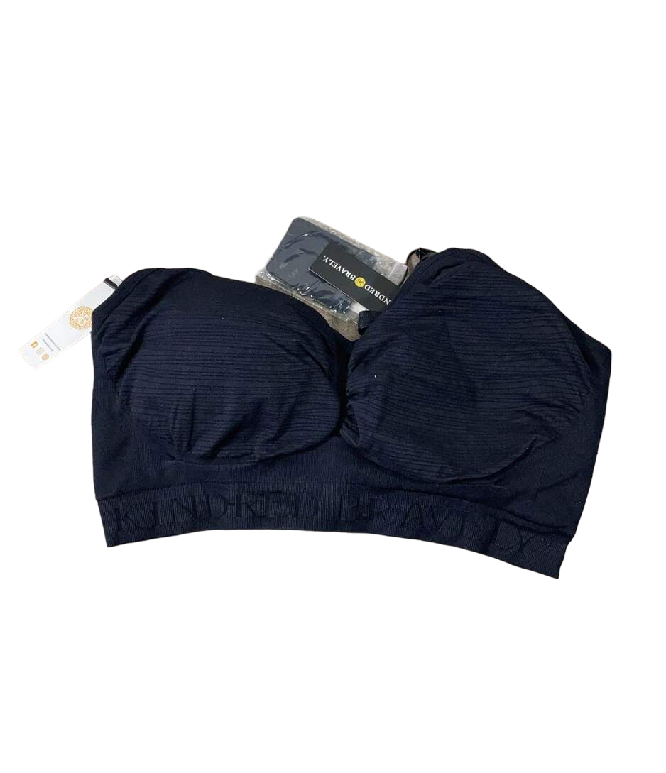  Kindred Bravely Sublime Hands-Free Pumping & Nursing Bra, Black, Busty, X-Large