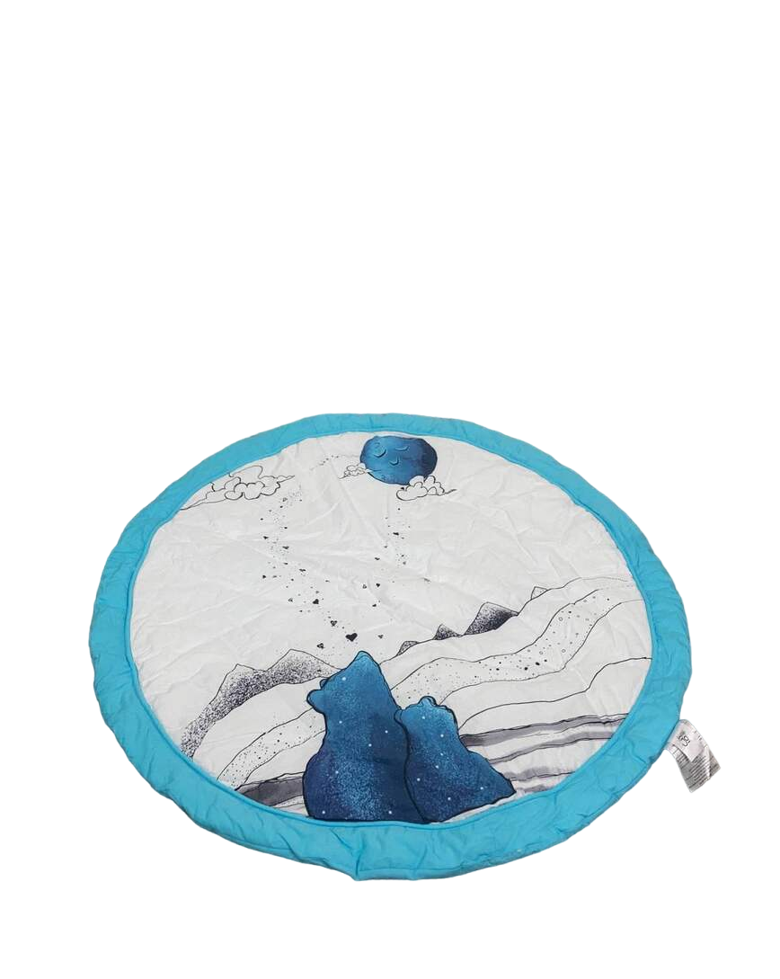  JumpOff Jo Round Quilted Floor Mat, Mama Bear