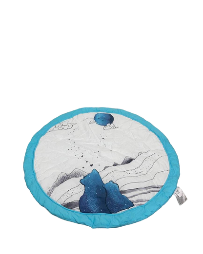  JumpOff Jo Round Quilted Floor Mat, Mama Bear
