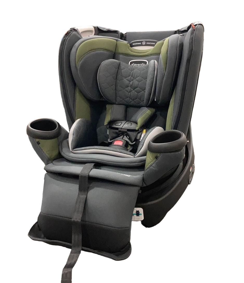  Evenflo Revolve 360 Extend Rotational Convertible Car Seat, Rockland Green, 2023