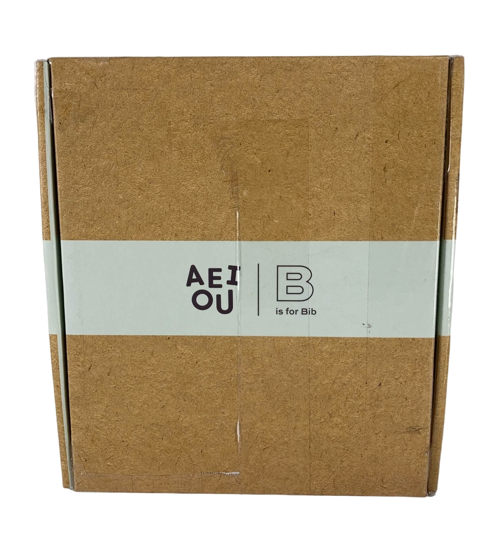  AEIOU Bib 2-Pack, Sage/Oat Milk