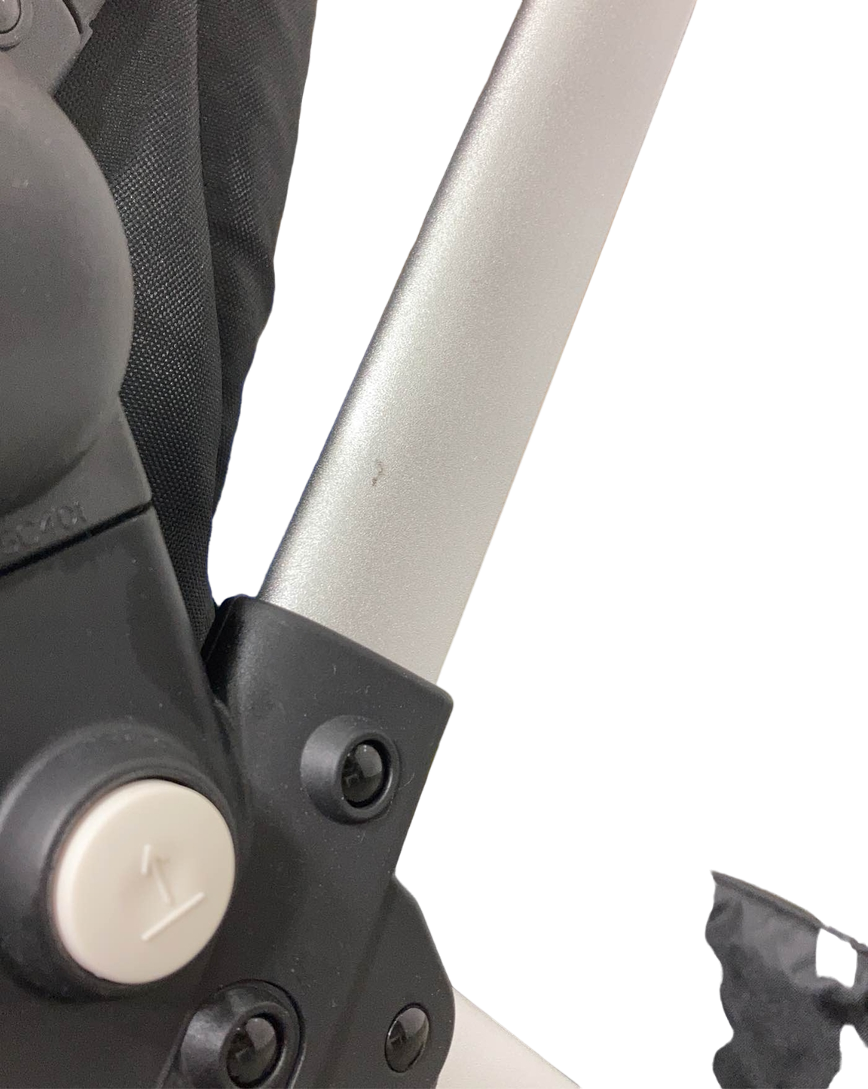  Mockingbird Single Stroller, Bloom, 2023, Watercolor Drops, Silver With Penny Leather