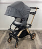  Orbit BabyG5 Stroller With Snack Tray, 2021, Gold Frame, Grey Melange Seat