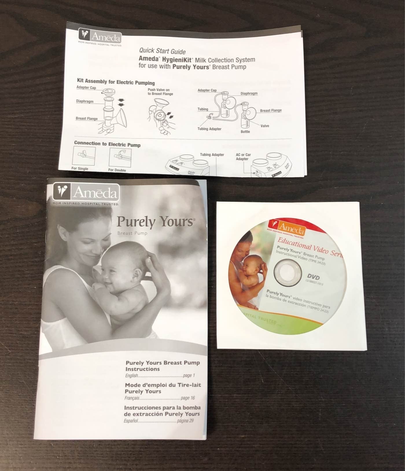  Ameda Purely Yours Breast Pump With Tote