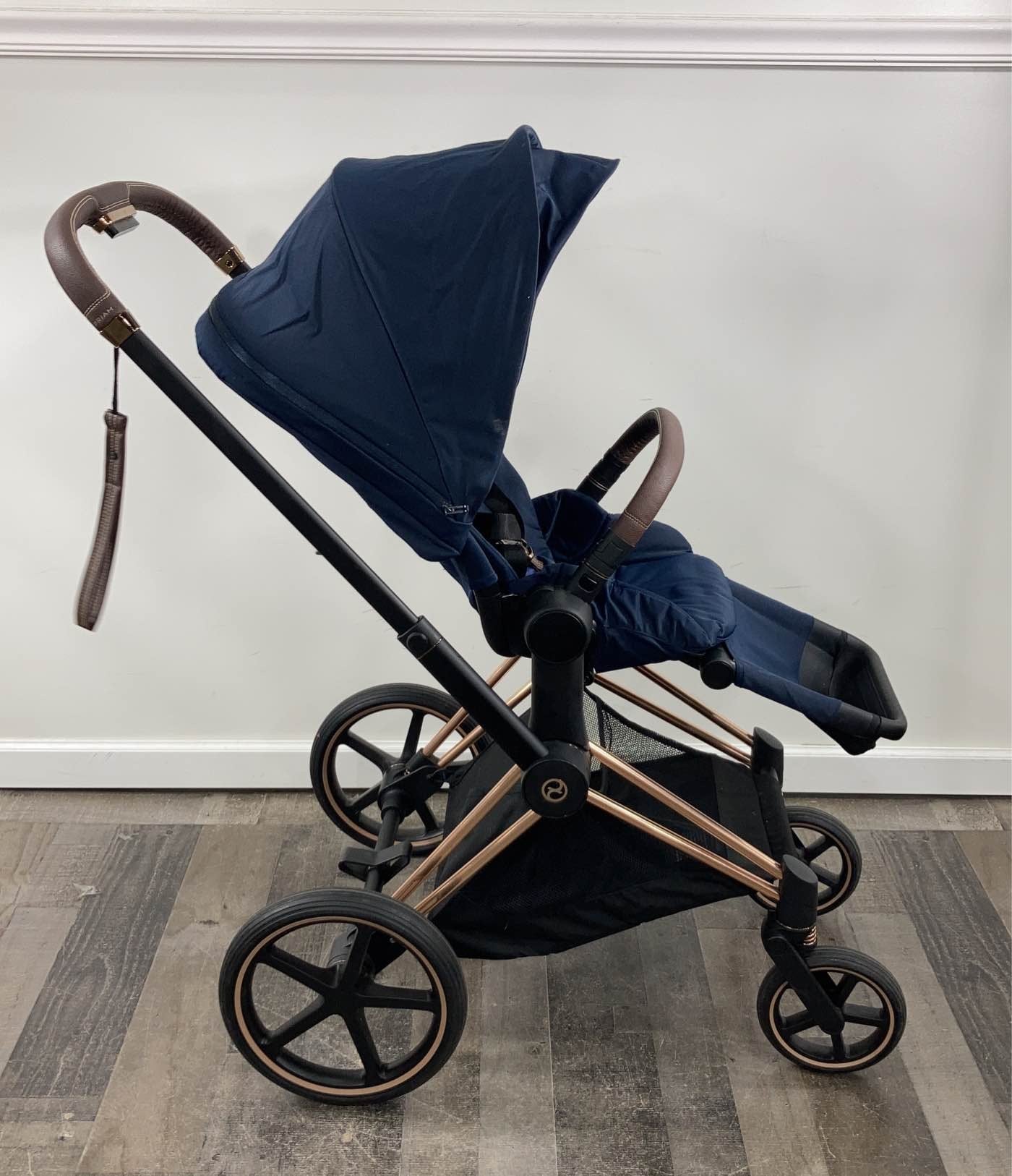  Cybex PRIAM Stroller, 2019, Rosegold, Indigo Blue
