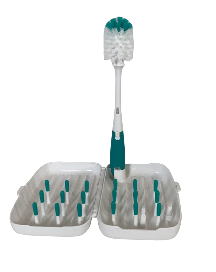  OXO Tot On The Go Drying Rack With Bottle Brush, Teal