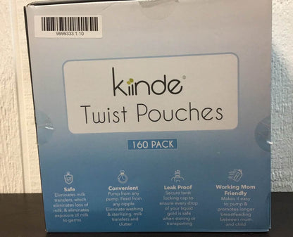  Kiinde Twist Pouches, 6oz, 160 Pack