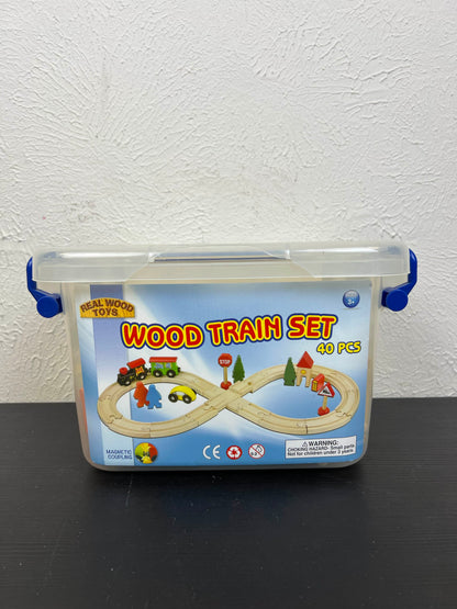  Real Wood Toys Train Set