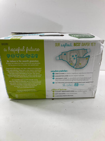  Seventh Generation Sensitive Protection Diapers, Size 2, 80 Count