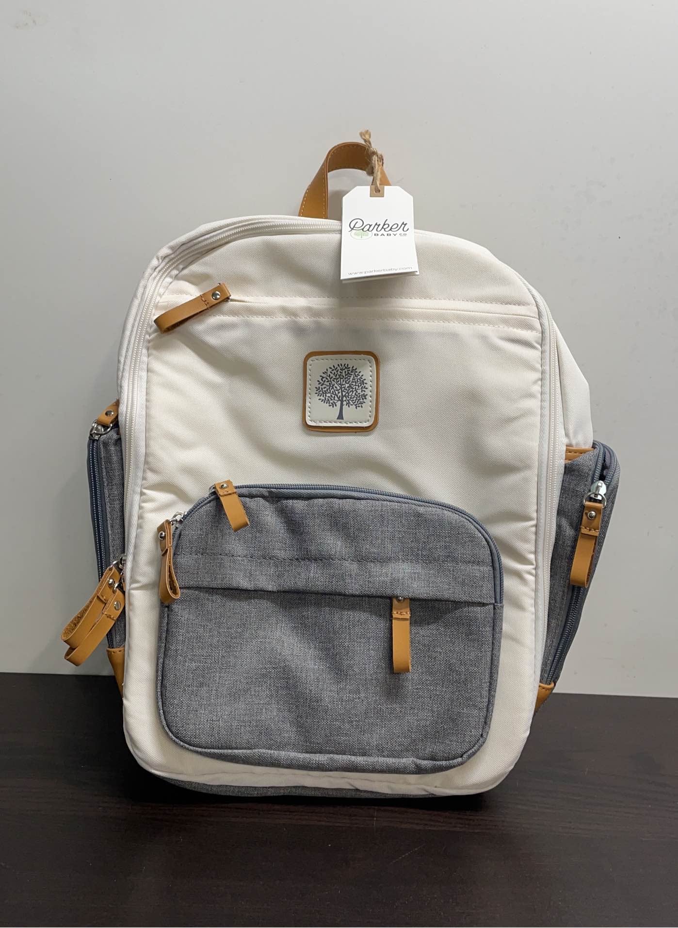  Parker Baby Co. Birch Bag Mini Diaper Backpack, Cream