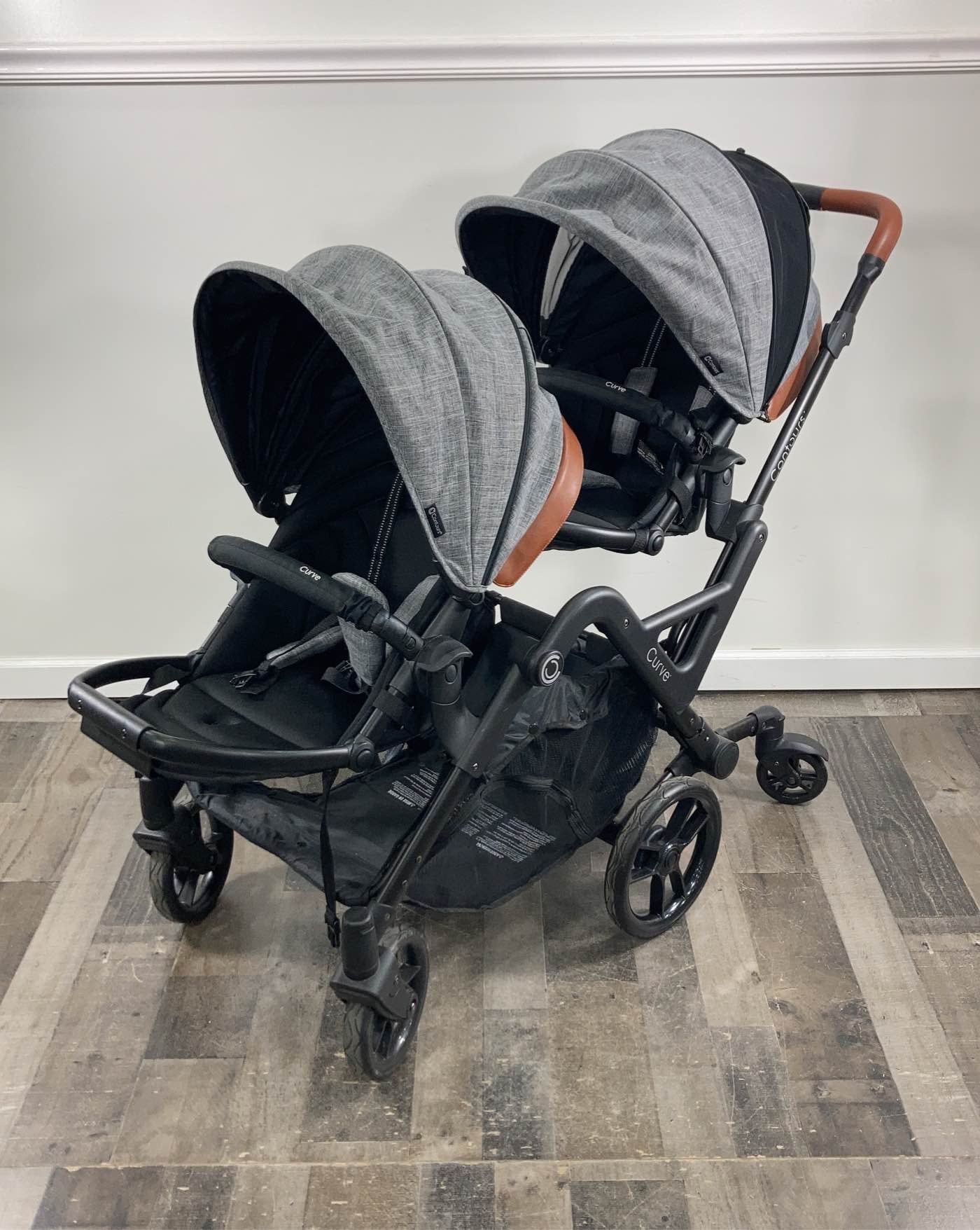  Contours Curve Double Stroller, 2020, Graphite Gray
