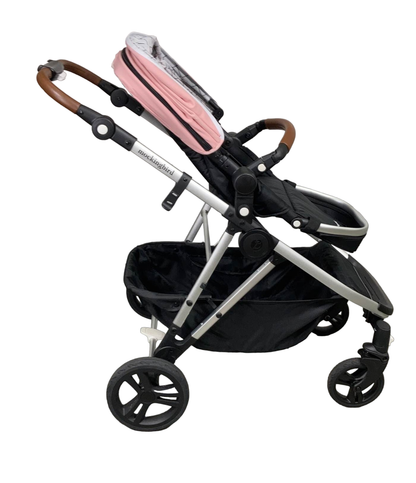  Mockingbird Single To Double Stroller, 2022, Silver With Penny Leather, Windowpane, Bloom