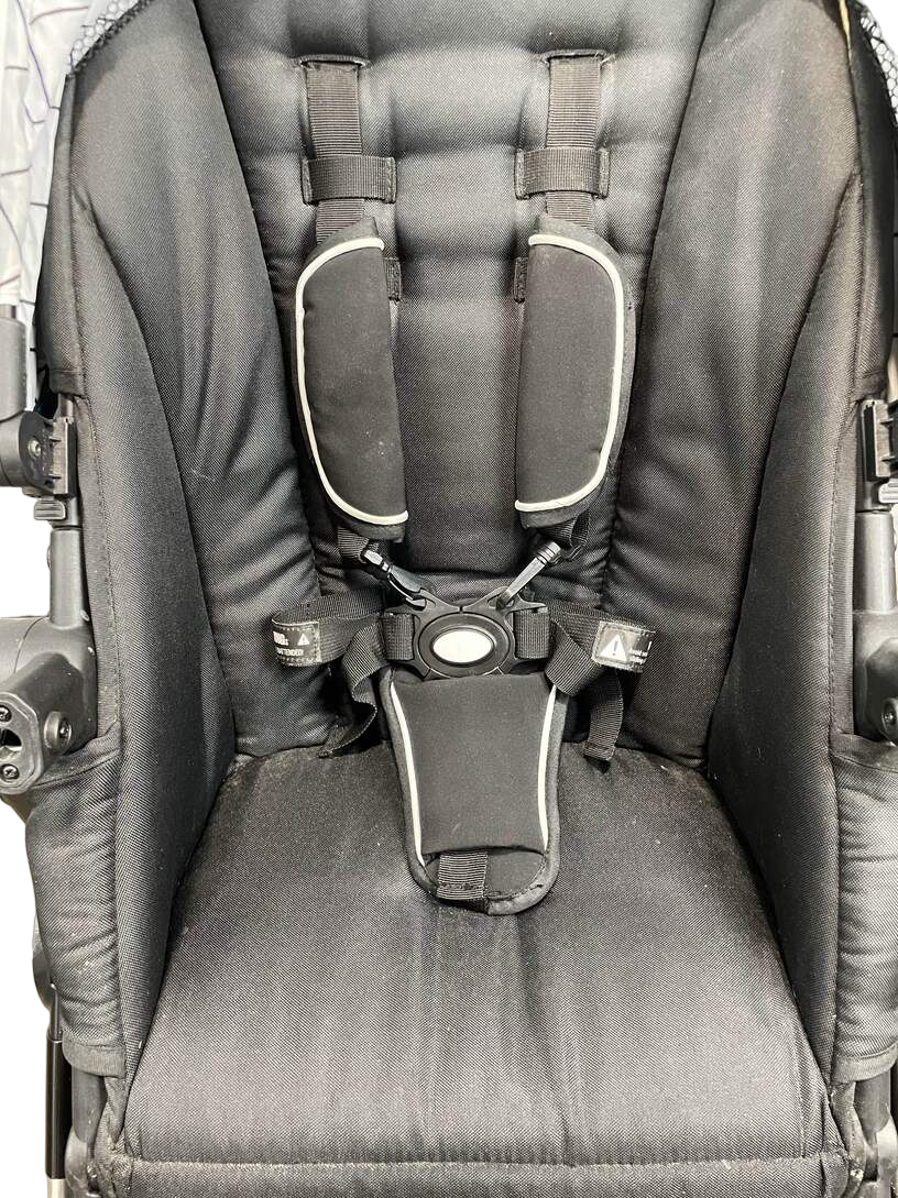  Mockingbird Single To Double Stroller, 2020, Silver With Black Leather, Windowpane, Sea