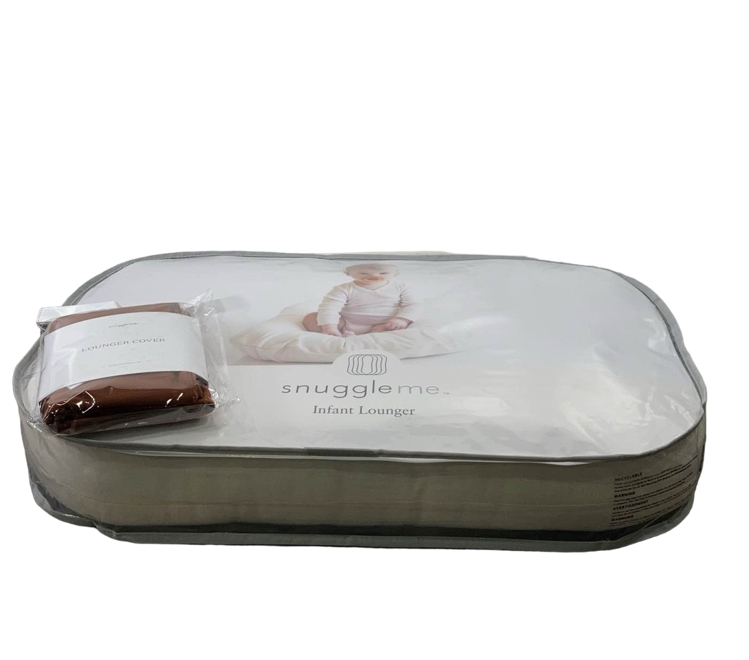  Snuggle Me Organic Sensory Infant Lounger With Cover, Gingerbread