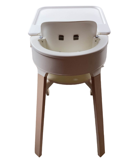  Stokke Steps High Chair, White Seat Natural Legs