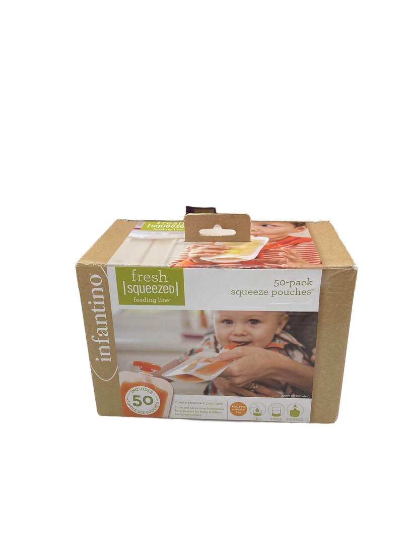  Infantino Squeeze Pouches, 4 Fl Oz., 50 Count