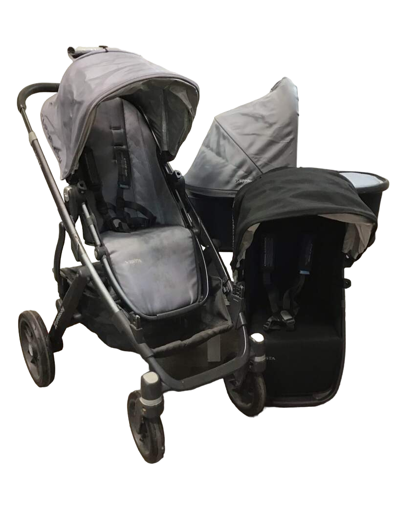  UPPAbaby VISTA Double Stroller, 2015, Blue Melange