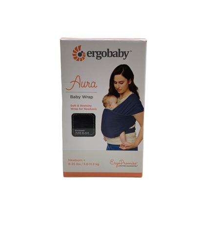  Ergobaby Aura Baby Wrap, Pure Black