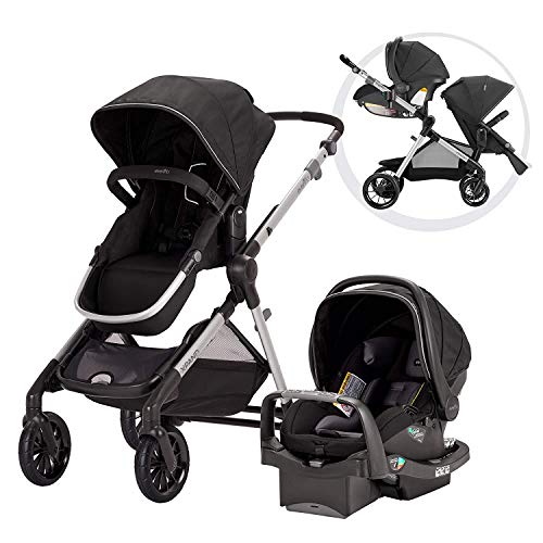  Evenflo Pivot Xpand Modular Travel System Stroller, 2022, Ayrshire Black