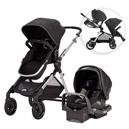  Evenflo Pivot Xpand Modular Travel System Stroller, 2022, Ayrshire Black