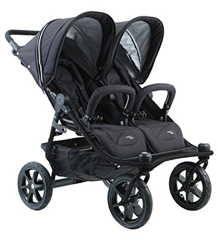 Valco Baby Tri Mode Duo X Double Stroller, 2022, Black Beauty