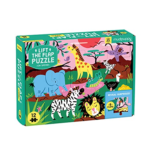  Mudpuppy On Safari Lift-the-Flap Puzzle