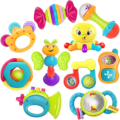  IPlay, ILearn 10-Piece Baby Rattle Set