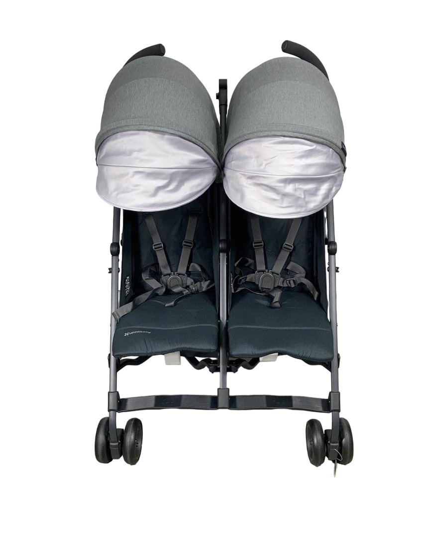  UPPAbaby G-Link V2 Double Stroller, 2022, Greyson (Charcoal Melange)
