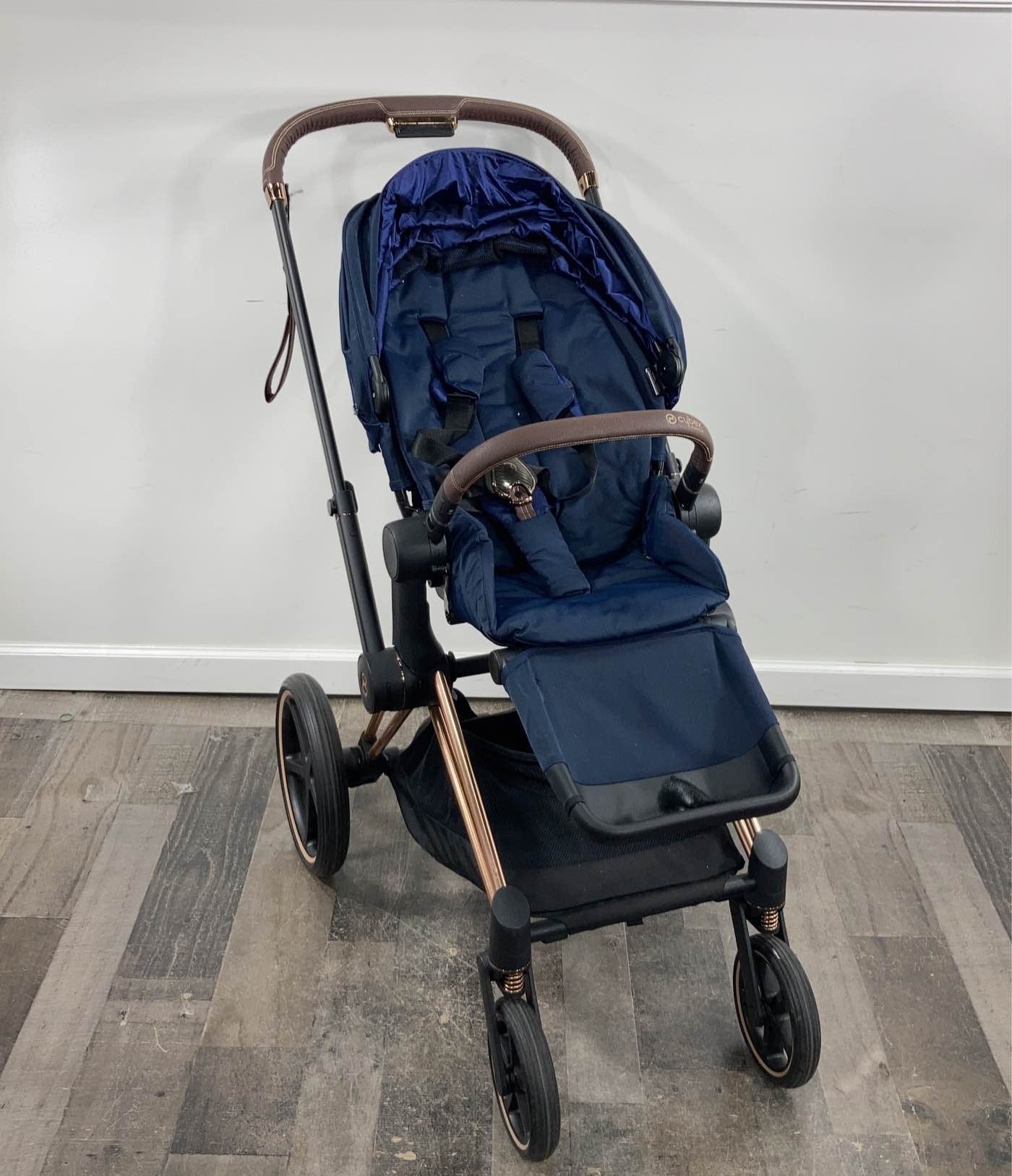  Cybex PRIAM Stroller, 2019, Rosegold, Indigo Blue