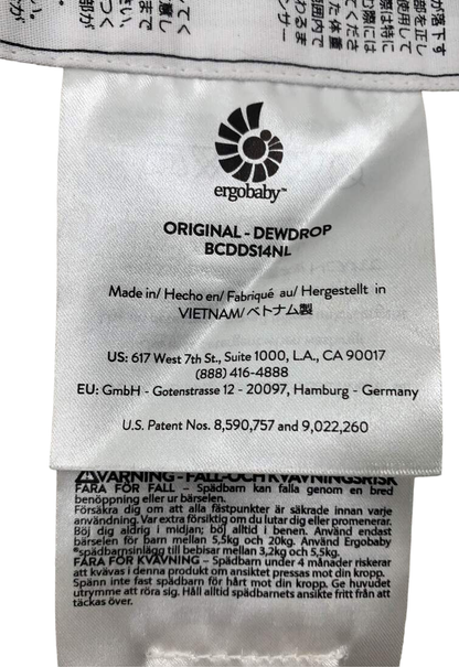  Ergobaby Original Baby Carrier, Dewdrop, Original