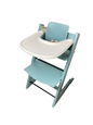  Stokke Tripp Trapp High Chair With Baby Set And Tray, Soft Mint, White