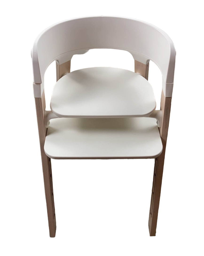  Stokke Steps High Chair, White Seat Natural Legs