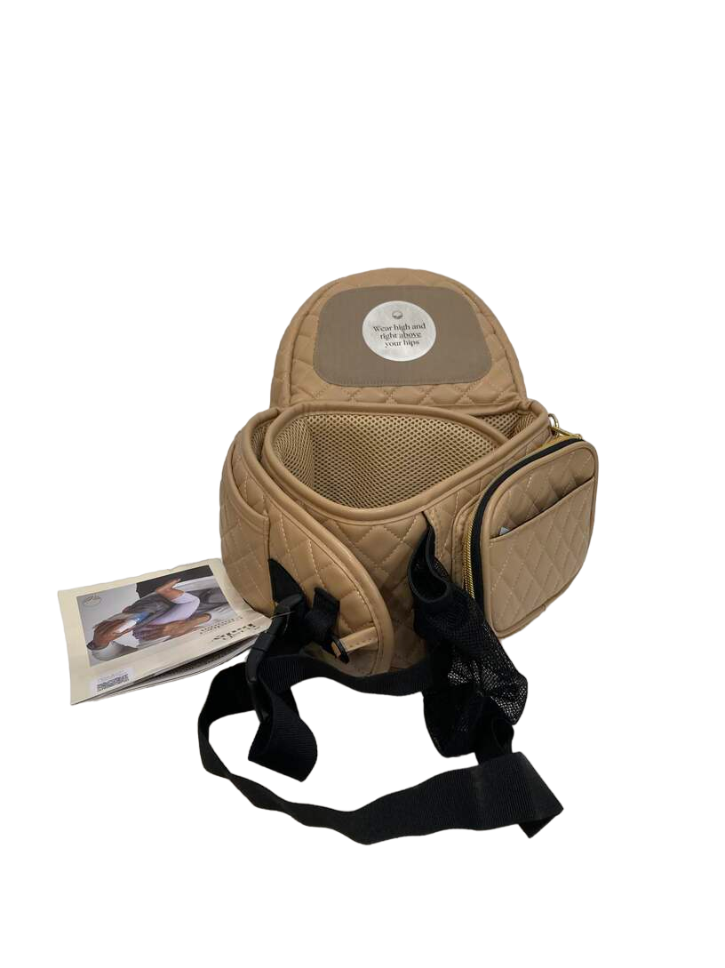  TushBaby Hip Baby Carrier, Sand Vegan Leather
